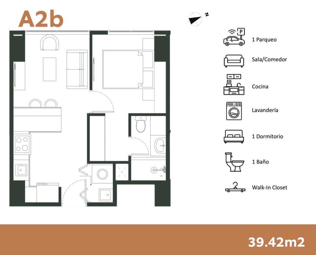 Guatemala, 1 Dormitorio Habitaciones, 1 Habitación Habitaciones,1 BañoBaño,Apartamento,Venta,1315